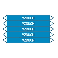 Značení potrubí, vzduch,5 ks, 150 × 12 mm